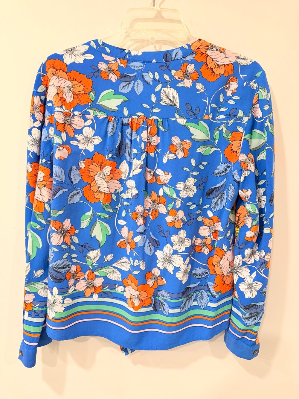 Anthropologie Maeve Elan Scarf Printed Floral Tie Blouse Size 6 - Picture 4 of 11